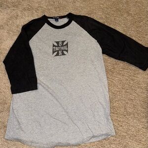 Sport-Tek Tactical Gray and Black Half Long Sleeve Tee